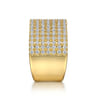 14K Yellow Gold Diamond Wide Band Ladies Ring - 1.5 ct