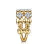 14K Yellow Gold Diamond Wide Band Ring - 0.6 ct