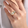 14K Yellow Gold Diamond Wide Band Ring - 1.28 ct