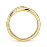 14K Yellow Gold Diamond Wrap Ring - 0.05 ct