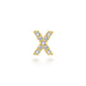 14K Yellow Gold Diamond X Initial Locket Charm - 0.05 ct