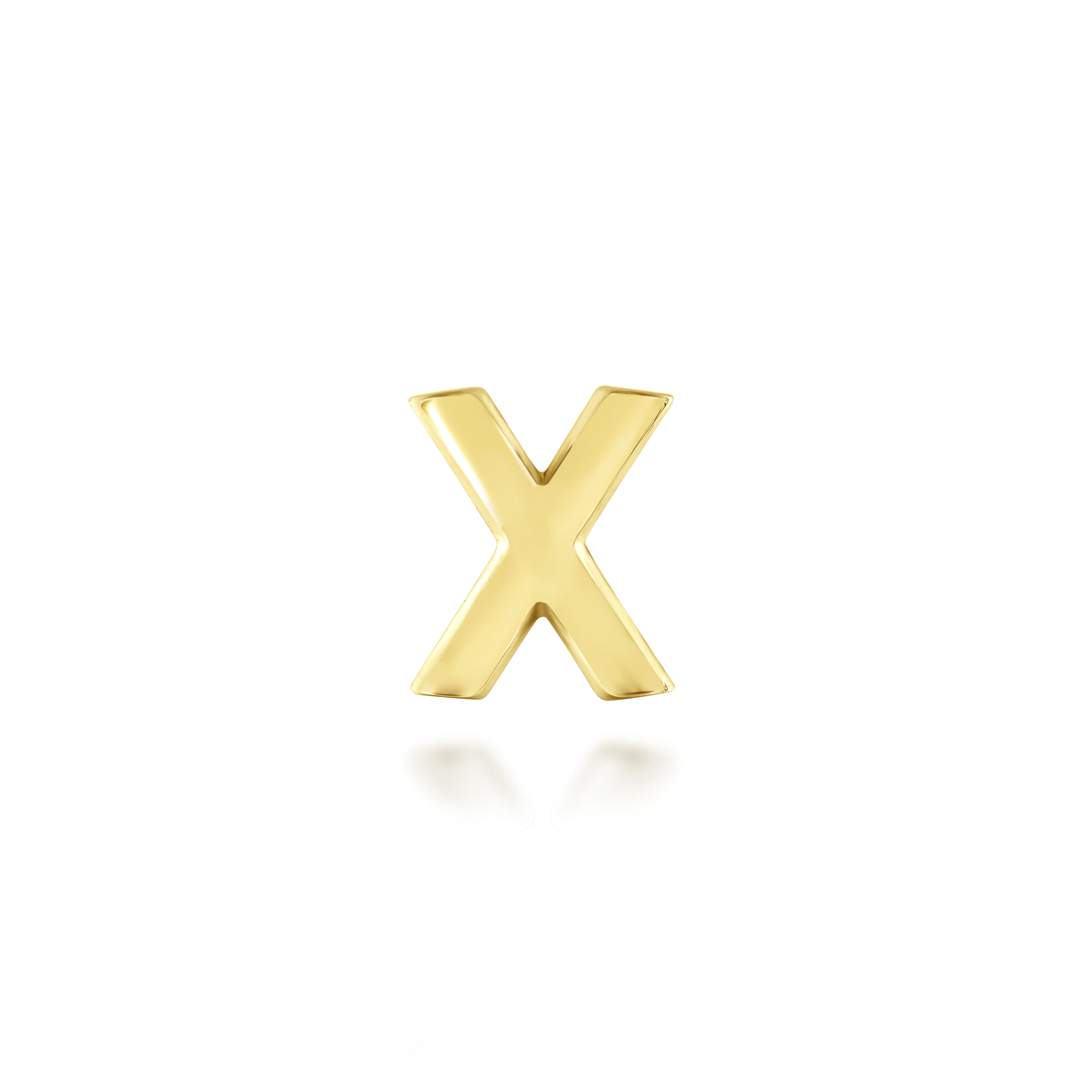 14K Yellow Gold Diamond X Initial Locket Charm - 0.05 ct - Shot 2