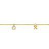 14K Yellow Gold Diamond XOXO Bracelet - 0.05 ct