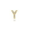 14K Yellow Gold Diamond Y Initial Locket Charm - 0.03 ct