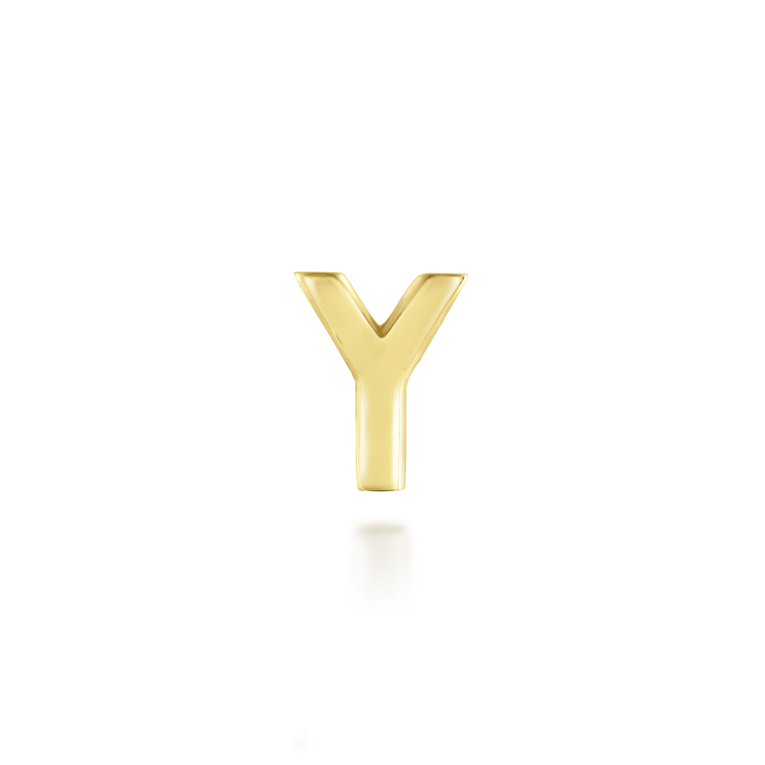 14K Yellow Gold Diamond Y Initial Locket Charm - 0.03 ct - Shot 2