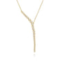14K Yellow Gold Diamond Y Necklace - 0.75 ct
