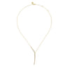 14K Yellow Gold Diamond Y Necklace - 0.75 ct