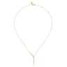 14K Yellow Gold Diamond Y Necklace - 0.32 ct