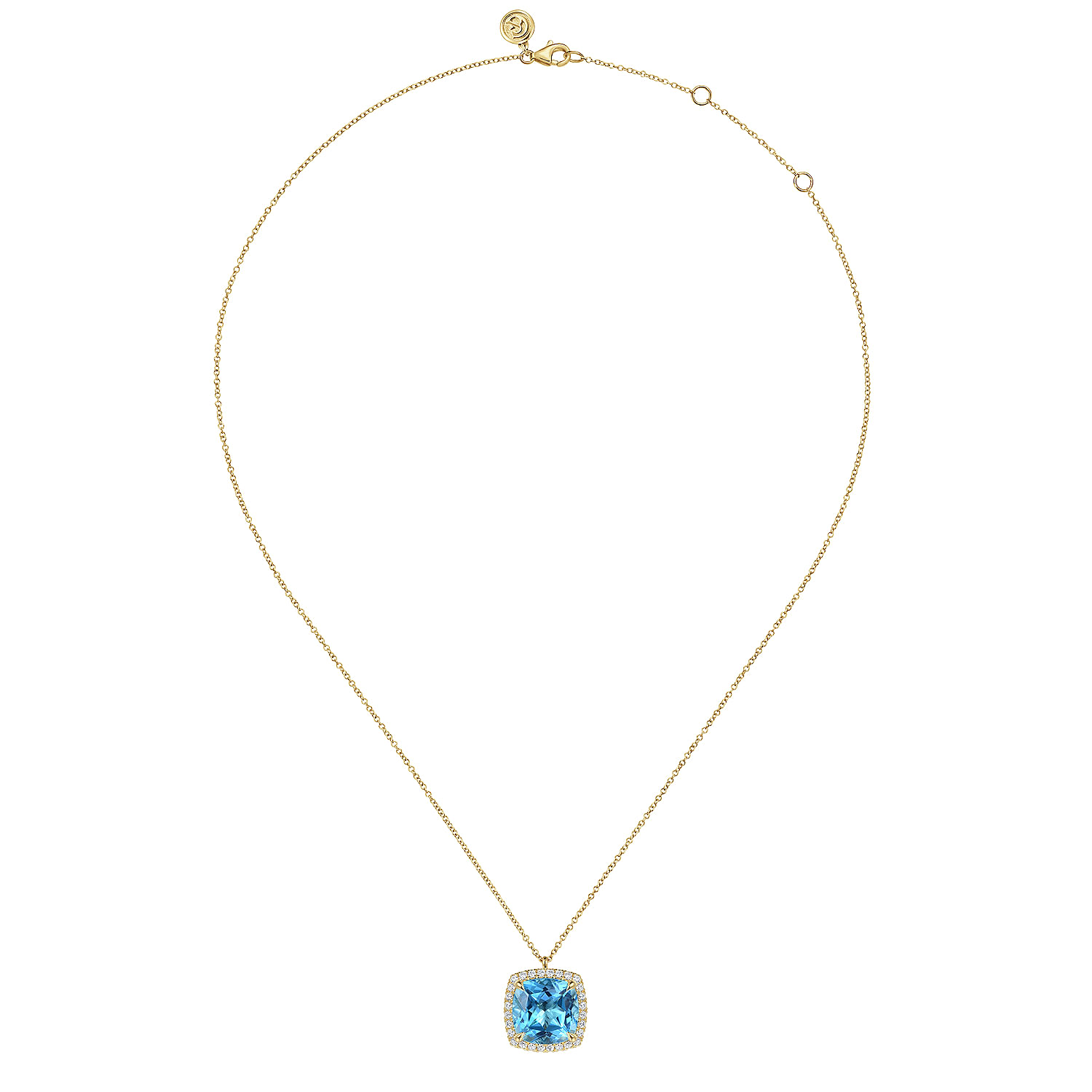 GoodMorning☆Coll 14k Yellow Gold Pendant Color Necklace. SKU: NK7248Y45BT