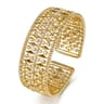 14K Yellow Gold Diamond and Bujukan Beads Cuff Bangle Bracelet - 1.3 ct