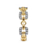 14K Yellow Gold Diamond and Chain Link Ring - 0.25 ct