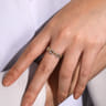 14K Yellow Gold Diamond and Chain Link Ring - 0.25 ct