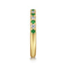 Straight Wedding Ring in 14k Yellow Gold with Round Emerald at Gabriel & Co.