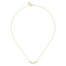 14K Yellow Gold Diamond and Heart Bar Necklace - 0.05 ct