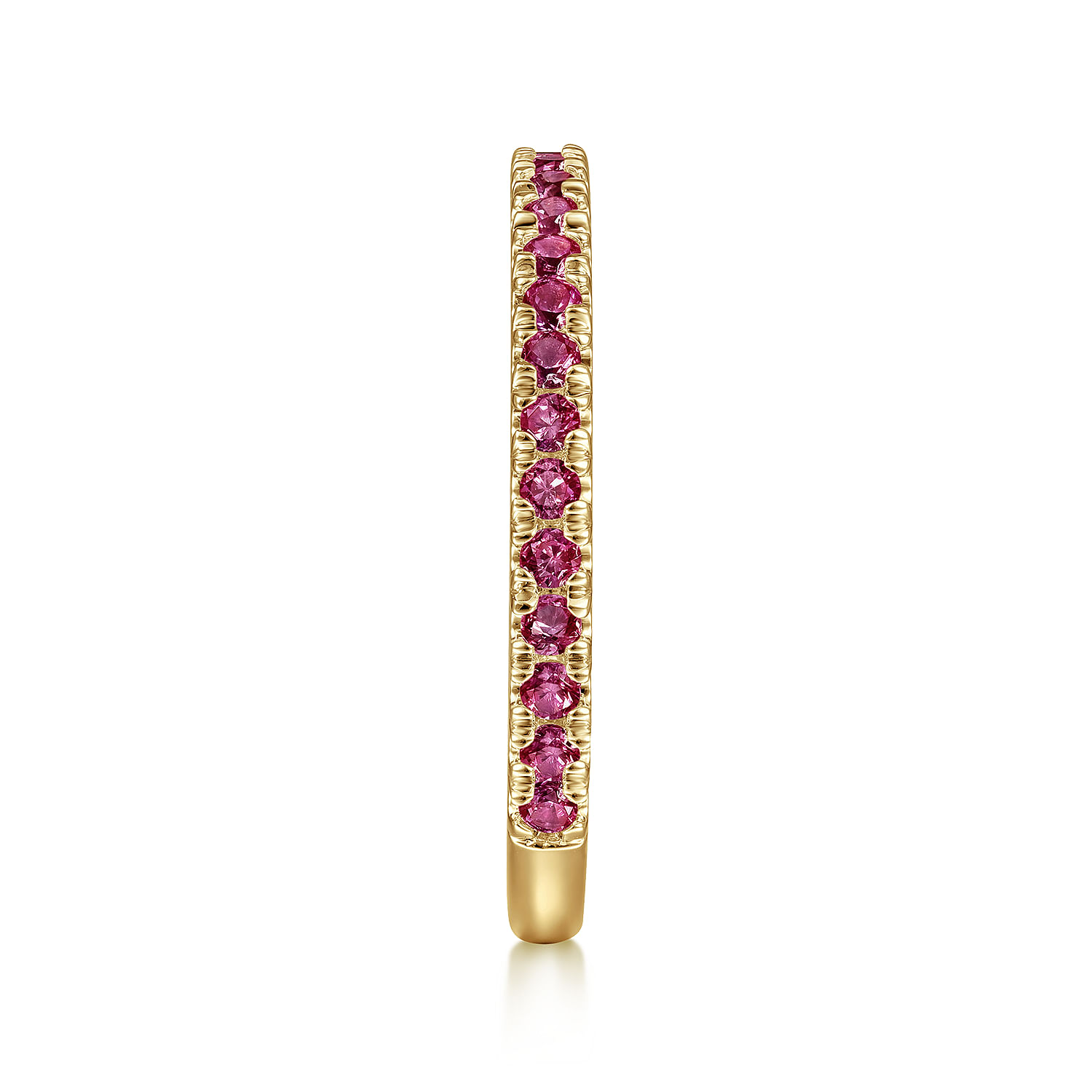 14K Yellow Gold Diamond and Pink Tourmaline Ladies Ring