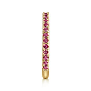14K Yellow Gold Diamond and Pink Tourmaline Ladies Ring