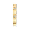 14K Yellow Gold Diamond and Pyramid Shape Ladies Stackable Ring - 0.03 ct