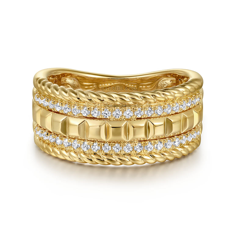 green emerald velvet dress Iris Fashion Diamond Ring (0.42 Carat) -18K Yellow Gold