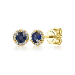 14K-Yellow-Gold-Diamond-and-Sapphire-Halo-Stud-Earrings1
