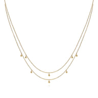 14K Yellow Gold Drops Necklace