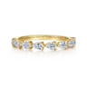Fancy Wedding Ring in 14k Yellow Gold with Pear Natural Diamond at Gabriel & Co.