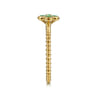 14K Yellow Gold Emerald Cluster Clover and Bujukan Bead Stackable Ring