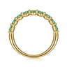 14K Yellow Gold Emerald Stackable Ring