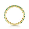 14K Yellow Gold Emerald Stacklable Ring