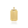 14K Yellow Gold Engravable Dog Tag Pendant