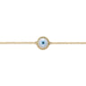 14K Yellow Gold Evil Eye Bracelet - 0.1 ct