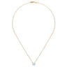 14K Yellow Gold Evil Eye Necklace - 0.11 ct