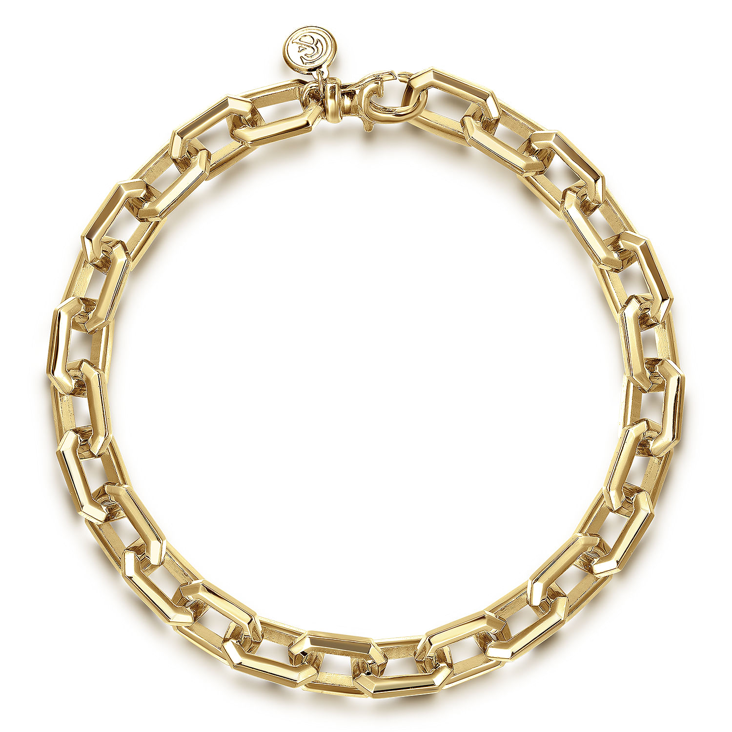 14K Yellow Gold Faceted Chain Bracelet - Shot 1