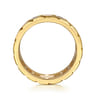 14K Yellow Gold Faceted Diamond Fashion Men's Ring - 0.14 ct