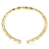 14K Yellow Gold Faceted Open Cuff Bracelet