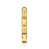 14K Yellow Gold Faceted Rectangle Station Stackable Ring