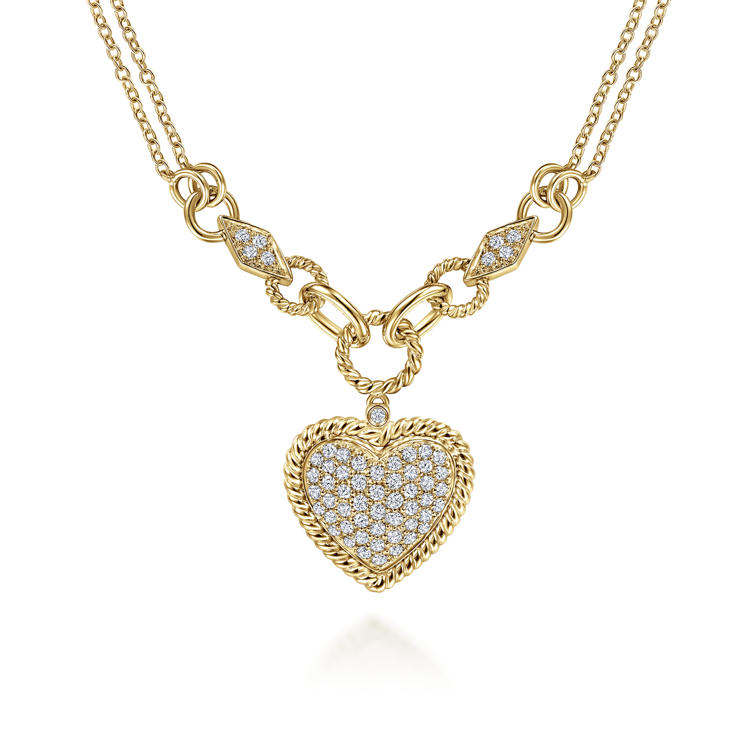 14K Yellow Gold Fashion Necklace - 0.9 ct - Shot 1