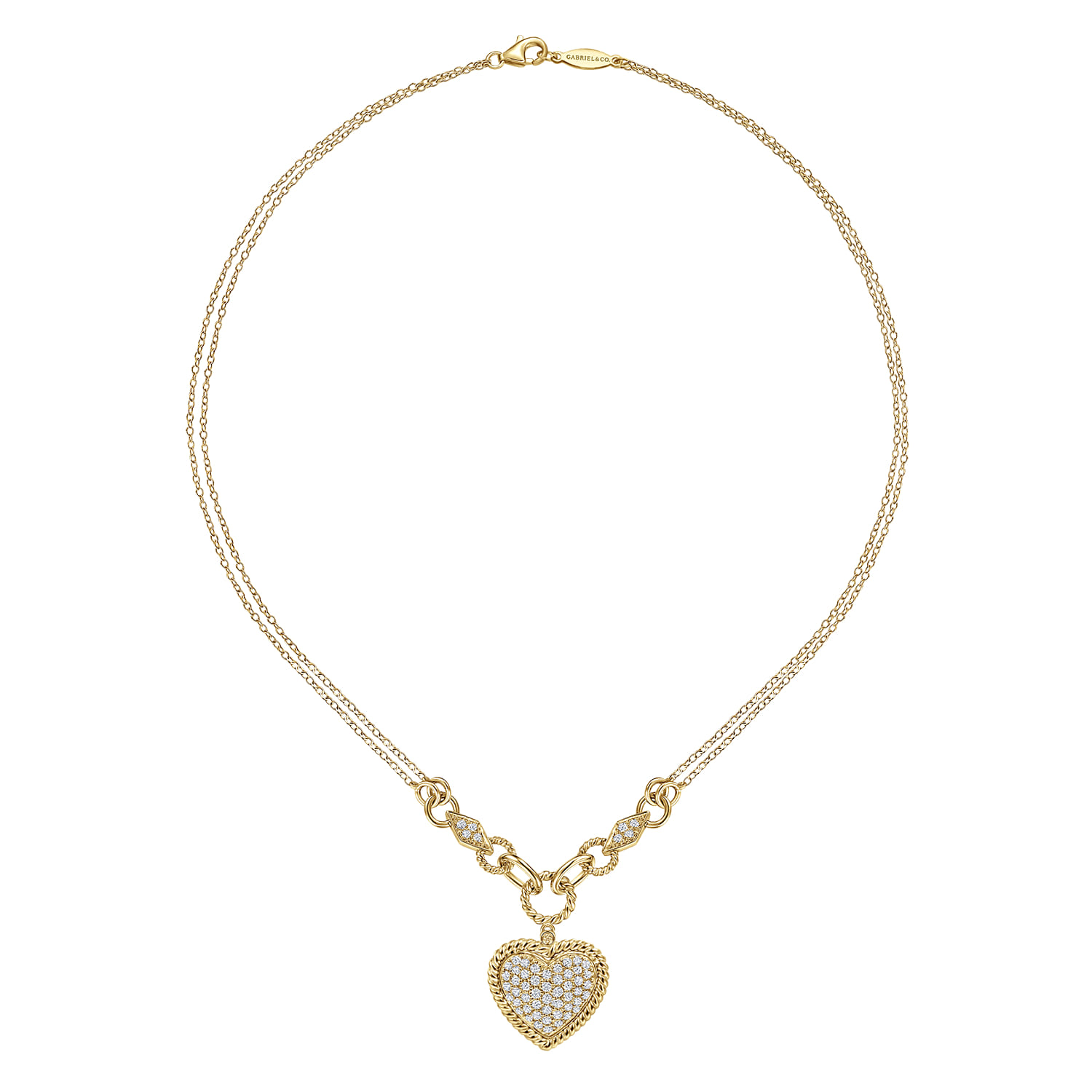 14K Yellow Gold Fashion Necklace - 0.9 ct - Shot 2