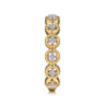 14K Yellow Gold Floating Diamond Station Stackable Ring - 0.2 ct
