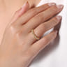 14K Yellow Gold Floating Diamond Station Stackable Ring - 0.2 ct