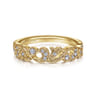 Fancy Wedding Ring in 14k Yellow Gold with Round Natural Diamond at Gabriel & Co.