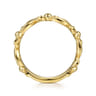 14K Yellow Gold Floral Garden Stackable Ring