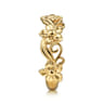 14K Yellow Gold Floral Garden Stackable Ring