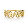 14K Yellow Gold Floral Stackable Ring