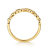 14K Yellow Gold Floral Stackable Ring