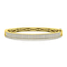 14K Yellow Gold Four Row Diamond Bangle - 1.83 ct