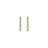 14K Yellow Gold French Pave 20mm Round Inside Out Diamond Hoop Earrings - 1.95 ct