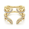 Enhancer Wedding Ring in 14k Yellow Gold with Round Natural Diamond at Gabriel & Co.