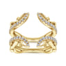 Enhancer Wedding Ring in 14k Yellow Gold with Round Natural Diamond at Gabriel & Co.