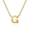 14K Yellow Gold G Initial Necklace