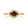 14K Yellow Gold Garnet Bujukan Ladies Ring